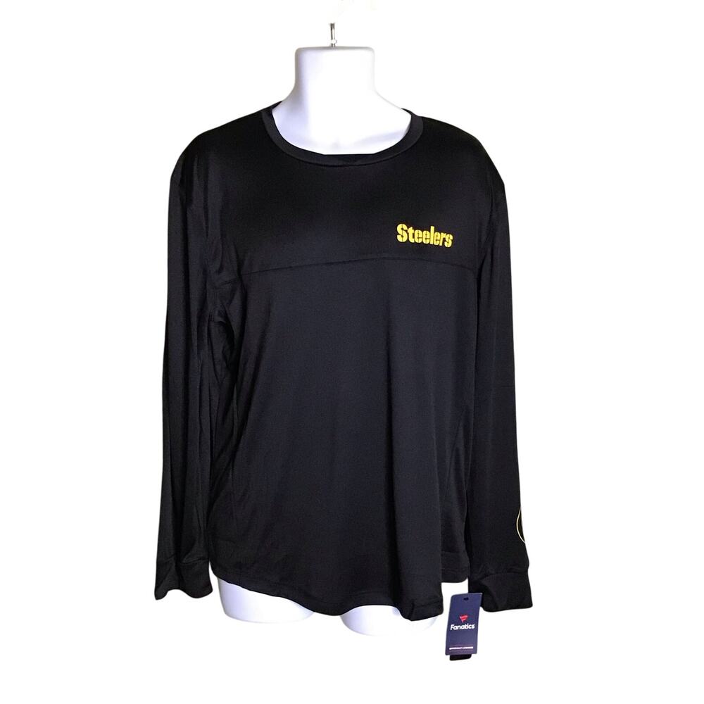 Fanatic’s Pittsburgh Steelers Men’s Team Lightweight L/S Shirt Sz.lrg Black NWT